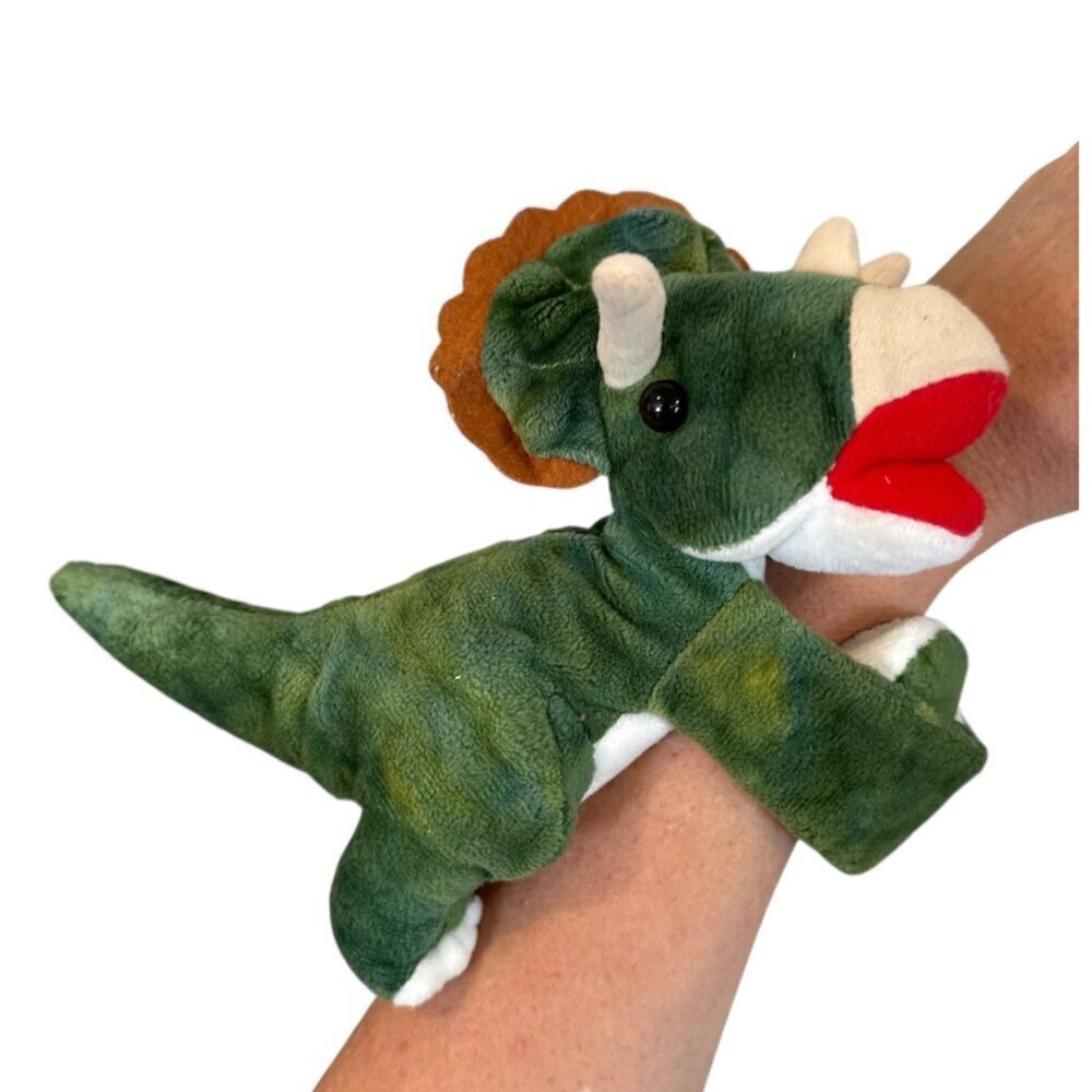 Wild Republic Triceratops Dinosaur Huggers 7 inch Plush Slap Bracelet Kids Toy